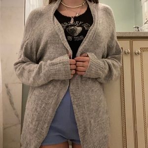 H&M Cozy Wrap Gray Sweater